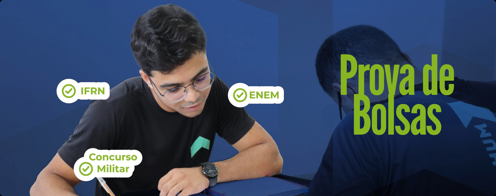 a man looking at a book